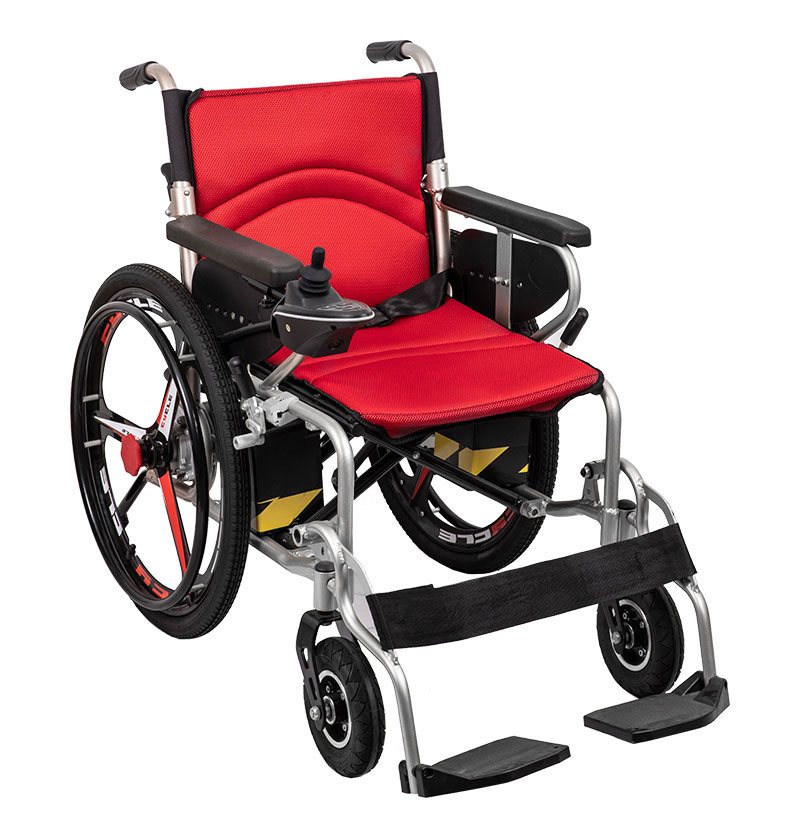 Cadeira de rodas elétrica de rodas grandes com bateria de lítio 20AH