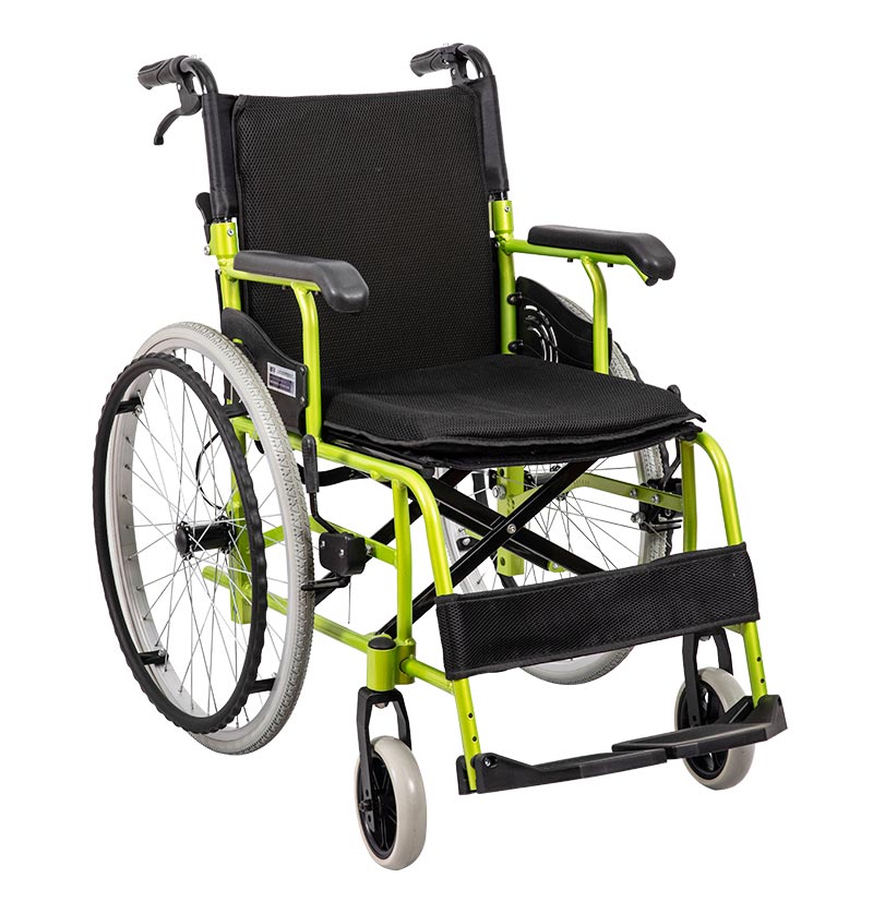 Cadeira de rodas manual dobrável ajustável médica