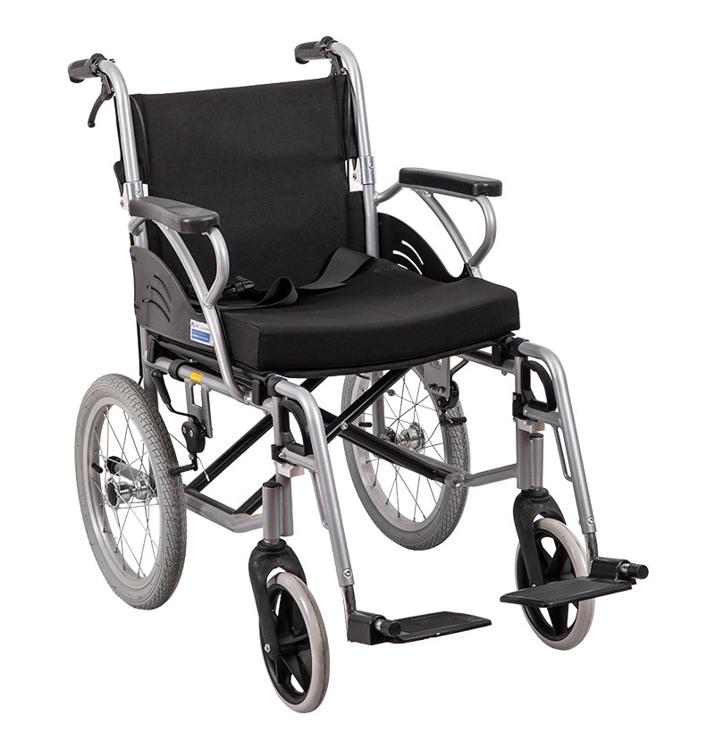 Cadeira de transporte dobrável de alumínio com 19' de largura